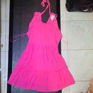 New! Hot pink open back  summertime dress frm Denvers top Boutique. Beautiful